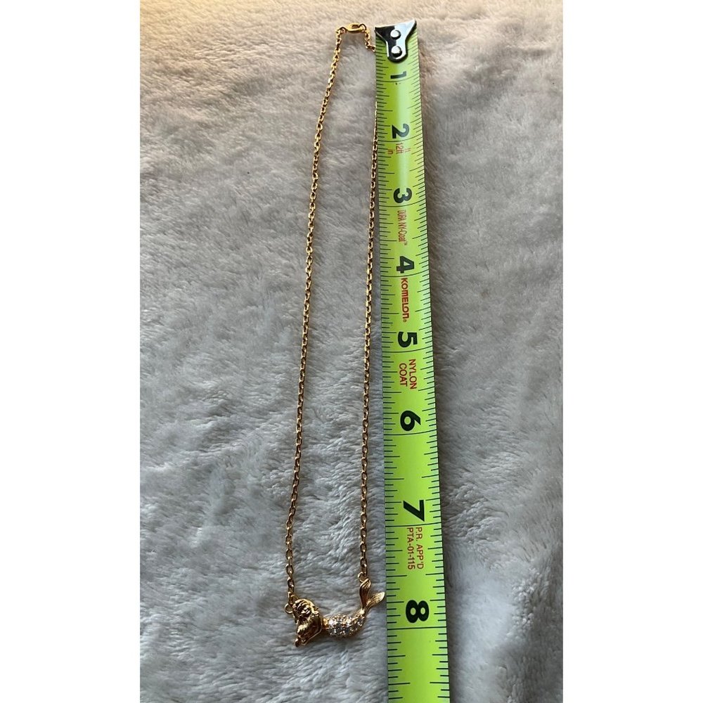 New Mermaid necklace stainless steel with crystal's in gold color - Picture 4 of 6